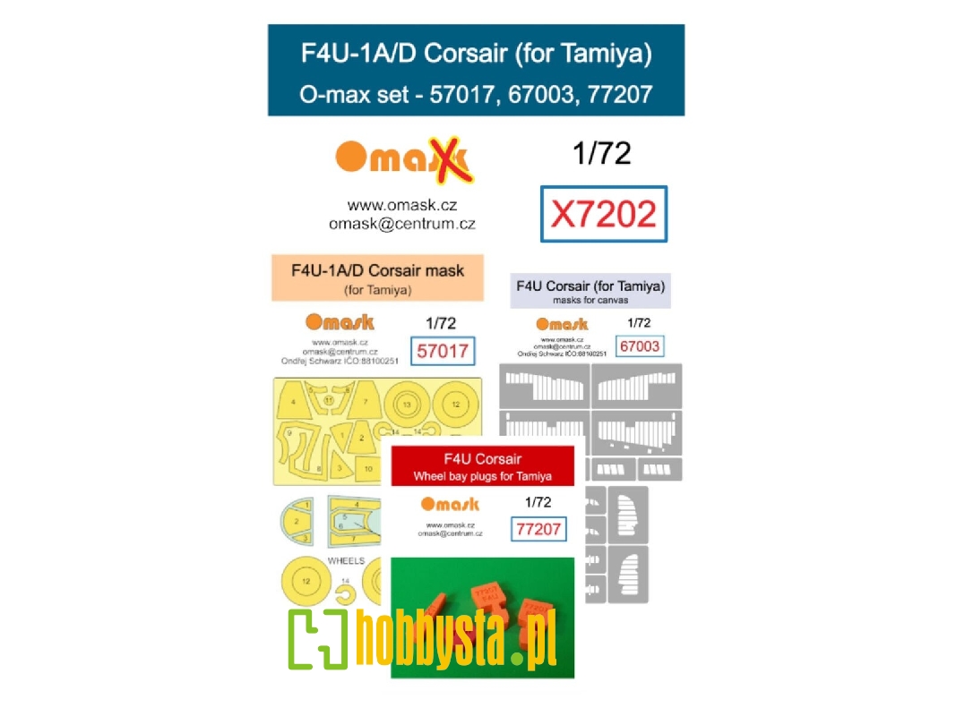 F4u-1a/D Corsair O-max Set (For Tamiya) - image 1