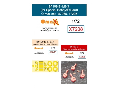 Messerschmitt Bf-109 E-1 / E-3 - O-max Set (For Special Hobby / Eduard Kits) - image 1