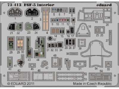 F6F-5 interior S. A. 1/72 - Eduard - image 1