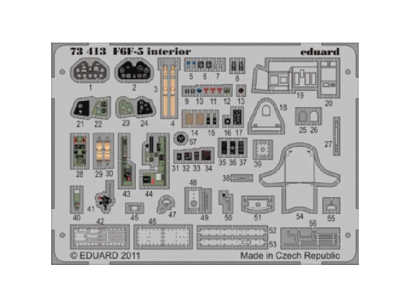 F6F-5 interior S. A. 1/72 - Eduard - image 1