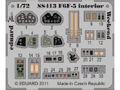 F6F-5 interior S. A.  Weekend 1/72 - Eduard - image 1