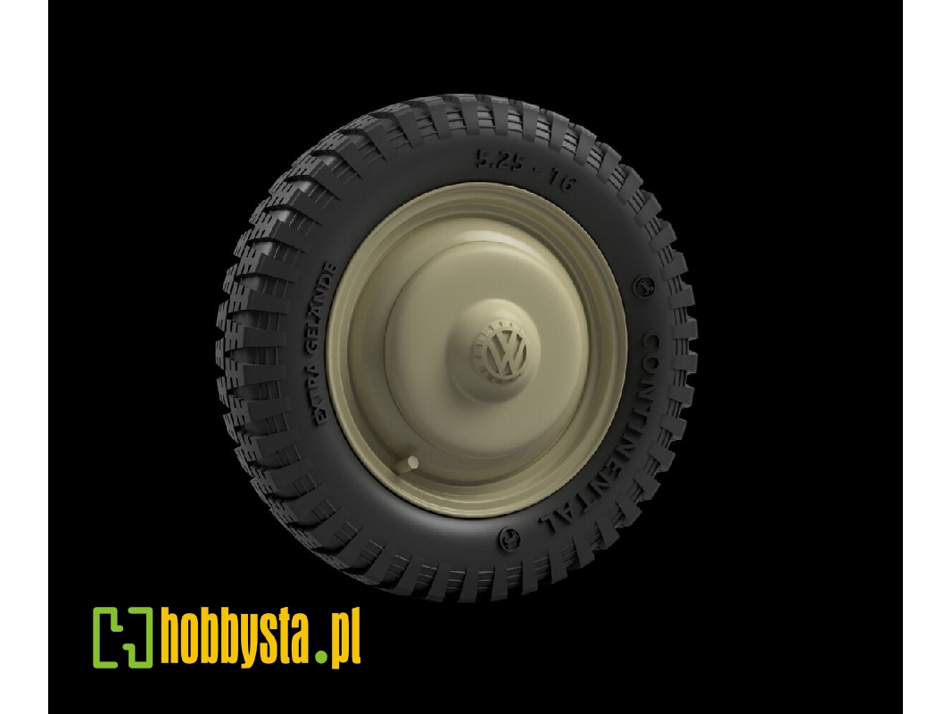 Vw Typ 82 Kubelwagen - Road Wheels With Protective Cap (Early) - image 1
