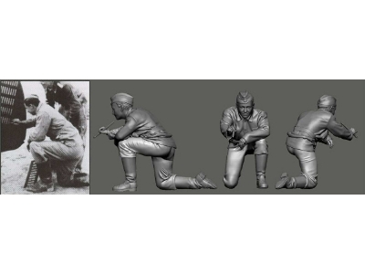 German Wwii Luftwaffe Ground Crew - Rudder Painter - image 1