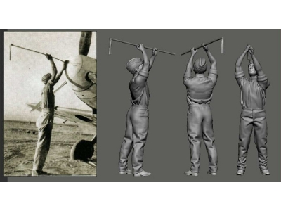 German Wwii Luftwaffe Ground Crew - Cannon Cleaner - image 1