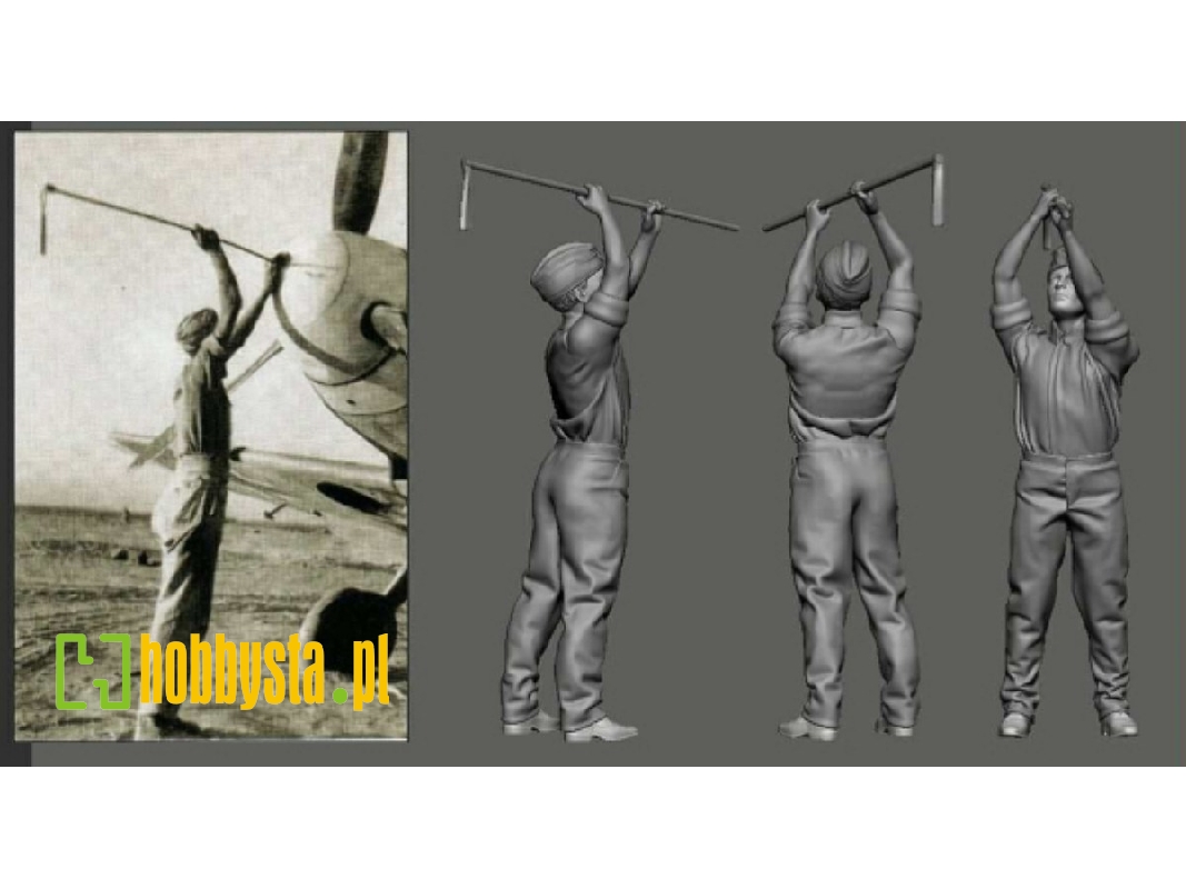 German Wwii Luftwaffe Ground Crew - Cannon Cleaner - image 1