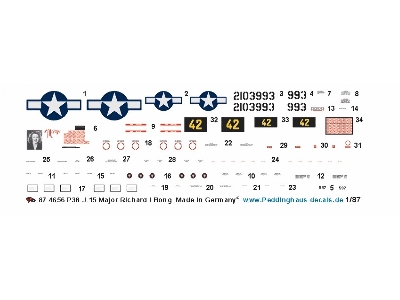 Lockhhed P-38 J-15-lo - Major Richard I Bong Pacific - image 1