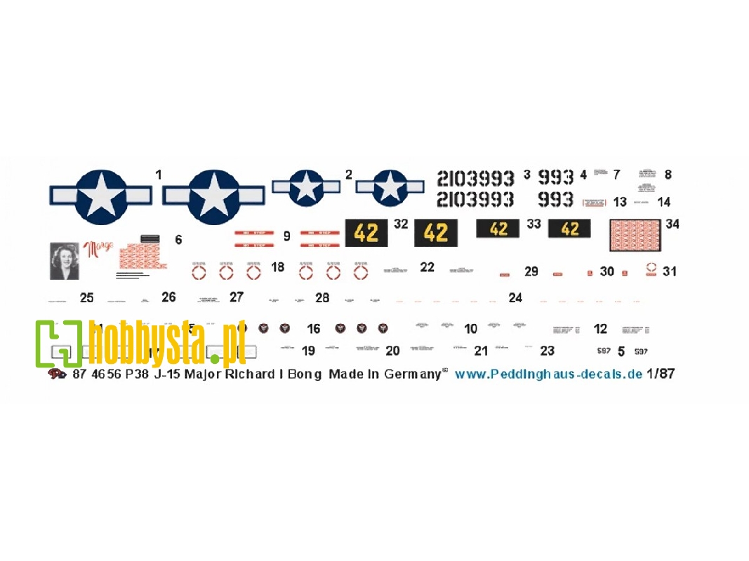 Lockhhed P-38 J-15-lo - Major Richard I Bong Pacific - image 1