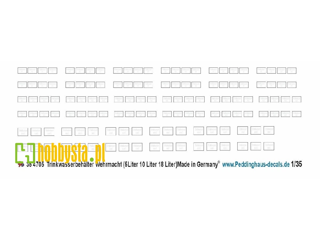 Labels For Drinking Water Tank Wehrmacht (5 / 10 Amd 18 L) - image 1