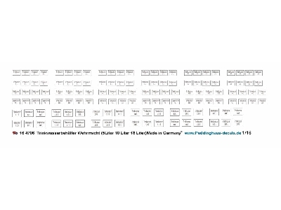 Labels For Drinking Water Tank Wehrmacht (5 / 10 Amd 18 L) - image 1