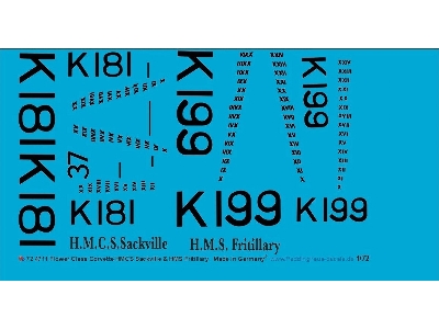 Flower Class Corvette - K181 H.M.C.S Sackville & K199   H,n.S Fritillary - image 1