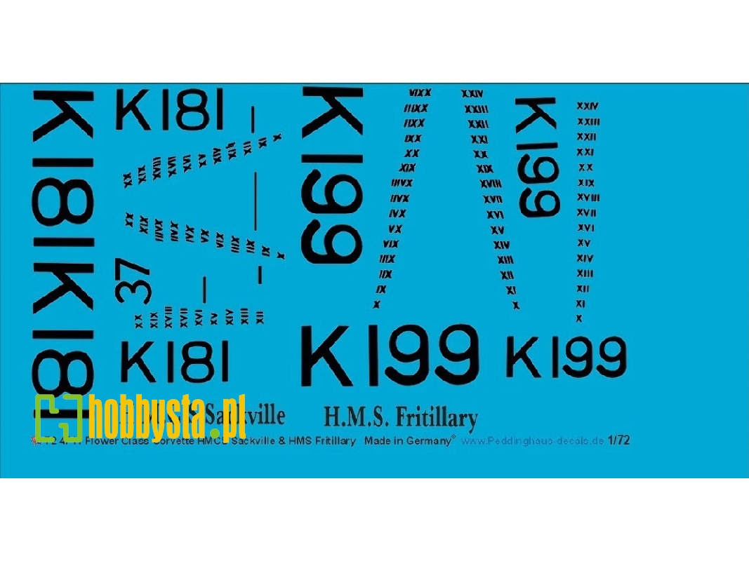 Flower Class Corvette - K181 H.M.C.S Sackville & K199   H,n.S Fritillary - image 1