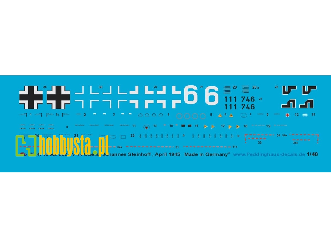 Messerschmitt Me-262 - Oberst Johannes Steinhoff Jv 44 ,april 1945 - image 1