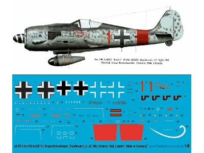 Focke Wulf Fw 190 A-8 / R2 - Lt. Klaus Bretschneier ( Rauhbautz) , 5. Jg 300, Oktober 1944, Löbnitz - image 1