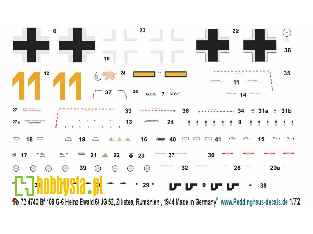 Messerschmitt Bf-109 G-6 - Heinz Ewald 6 / Jg 52, Zilistea/ Romanien, June 1944 - image 1