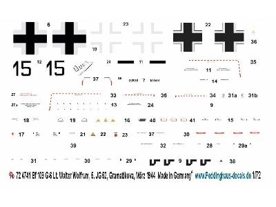 Messerschmitt Bf-109 G-6 - Lt. Walter Wolfrum, 5,jg52, Grmatikova, March 1944 - image 1