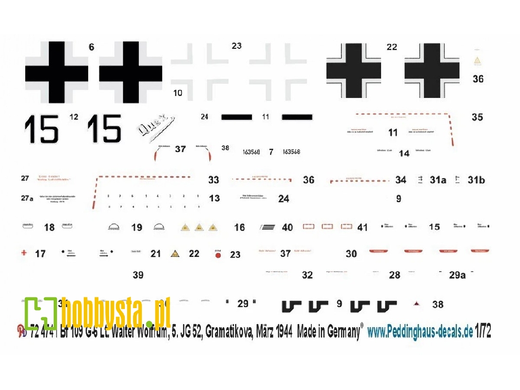 Messerschmitt Bf-109 G-6 - Lt. Walter Wolfrum, 5,jg52, Grmatikova, March 1944 - image 1