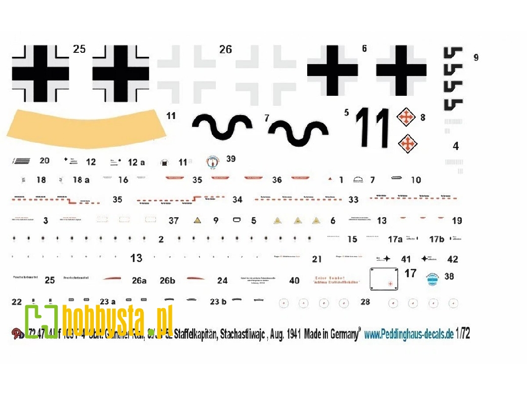 Messerschmitt Bf-109 F-4 - Oblt. Günther Rall, 8./Jg 52 Staffelkapitän, Stachastliwajc , Aug. 1941 - image 1