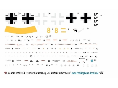 Messerschmitt Bf-109 F-4  - Lt . Heinz Sachsenberg , Jg 52 - image 1