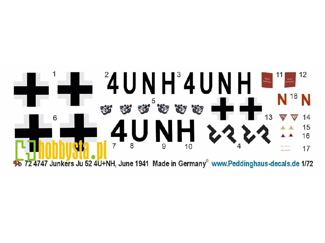 Junkers Ju-52 - 4u+nh  1.(F)/123 (Derna / Libya / Northern Africa - June 1941) - image 1