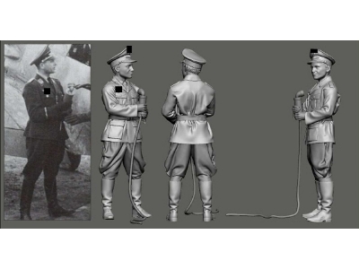 German Wwii Luftwaffe Ground Crew - Microphone Man - image 1