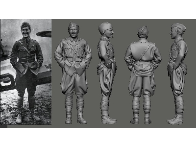Us Wwi Aces Part 1 - 1st Pursuit Group - Douglas Campbell (1 Figure / 3d-printed) - image 1