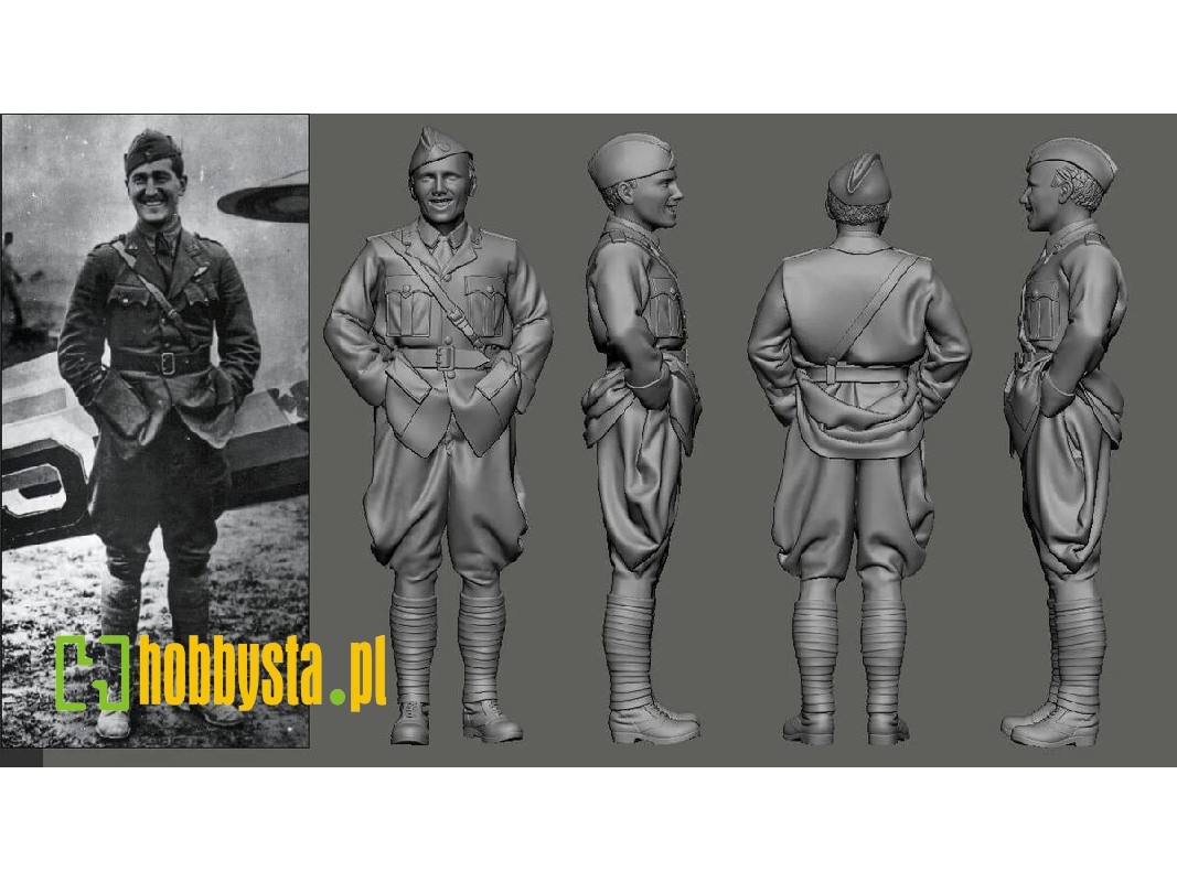 Us Wwi Aces Part 1 - 1st Pursuit Group - Douglas Campbell (1 Figure / 3d-printed) - image 1