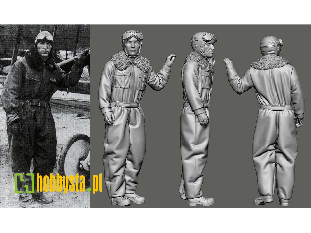 Us Wwi Aces Part 1 - 1st Pursuit Group - Edward Rickenbacker (1 Figure / 3d-printed) - image 1
