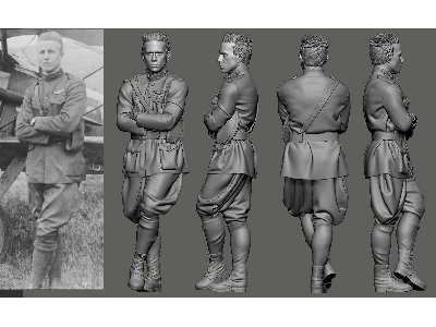 Us Wwi Aces Part 1 - 1st Pursuit Group - Frank Luke (1 Figure / 3d-printed) - image 1