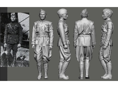 Us Wwi Aces Part 1 - 1st Pursuit Group - James Meissner (1 Figure / 3d-printed) - image 1