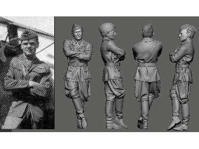 Us Wwi Aces Part 1 - 1st Pursuit Group - Wilbert White (1 Figure / 3d-printed) - image 1