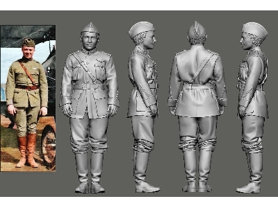 Us Wwi Aces Part 1 - 1st Pursuit Group - William Vail (1 Figure / 3d-printed) - image 1