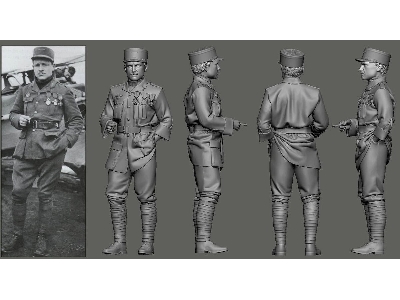 Wwi - N 124 Lafayette Escadrille - Raoul Lufbery (1 Figure / 3d-printed) - image 1