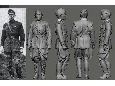 Us Wwi Aces Part 2 - 2nd & 3rd Pursuit Group - Charles Biddle (1 Figure / 3d-printed) - image 1