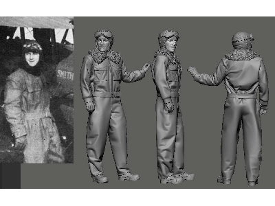 Us Wwi Aces Part 2 - 2nd & 3rd Pursuit Group - Arthur Brooks (1 Figure / 3d-printed) - image 1