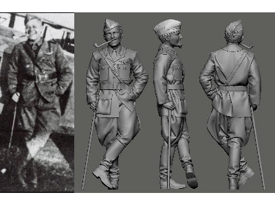 Us Wwi Aces Part 2 - 2nd & 3rd Pursuit Group - Karl Schön (1 Figure / 3d-printed) - image 1