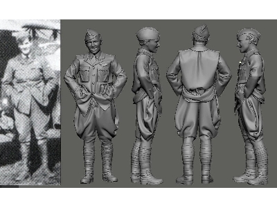 Us Wwi Aces Part 2 - 2nd & 3rd Pursuit Group - Chester Wright (1 Figure / 3d-printed) - image 1