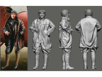 Austro-hungarian Wwi Aces Part 1 - Godwin Von Brumoski (1 Figure / 3d-printed) - image 1