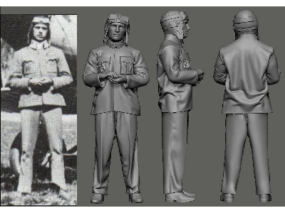 Austro-hungarian Wwi Aces Part 1 - Jozsef Kiss (1 Figure / 3d-printed) - image 1
