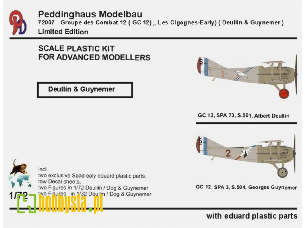 Spad S.Xiii - Groupe Des Combat 12 (Gc 12) Les Cigognes - Early (Guynemer & Deullin) - image 1