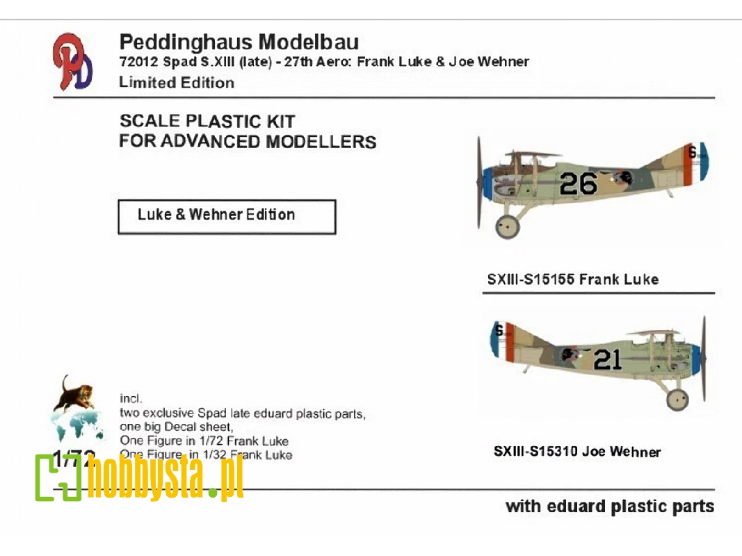 Spad S.Xiii (Late) - 27th Aero: Frank Luke & Joe Wehner - image 1