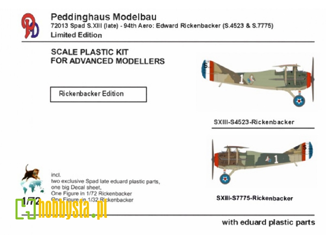 Spad S.Xiii (Late) - 94th Aero: Edward Rickenbacker (S.4523 & S.7775) - image 1