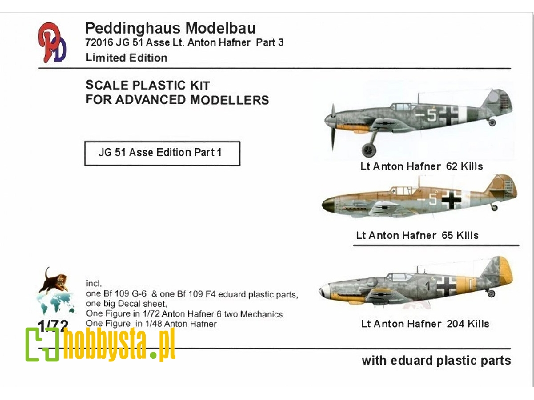Messerschmitt Bf-109 F-4 / F-6 - Lt Anton Hafner Staffelkapitän 8/Jg 51 (Russia 1943-1944) - image 1