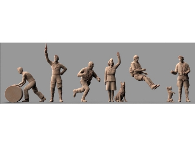 6 German Air Force Soldiers - image 1