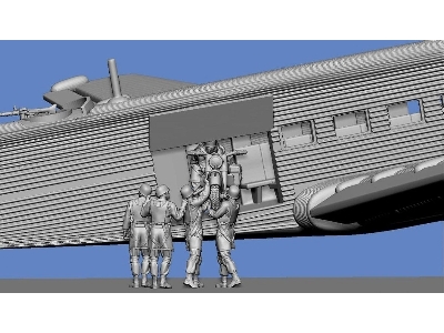 German Wwii Paratroopers Unloading Bmw Motorcycle (6 Figures) - image 2