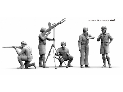 Indian  Wwii Soldiers (British Uniform / 3d-printed) - image 1