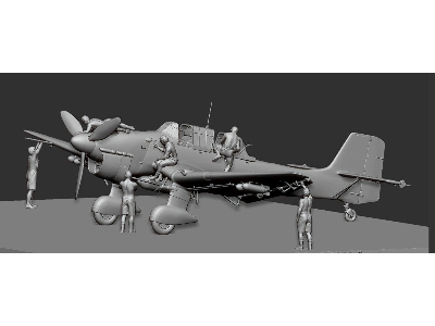 German Wwii Aircraft Technician No.2 (6 Figures / 3d-printed) - image 2