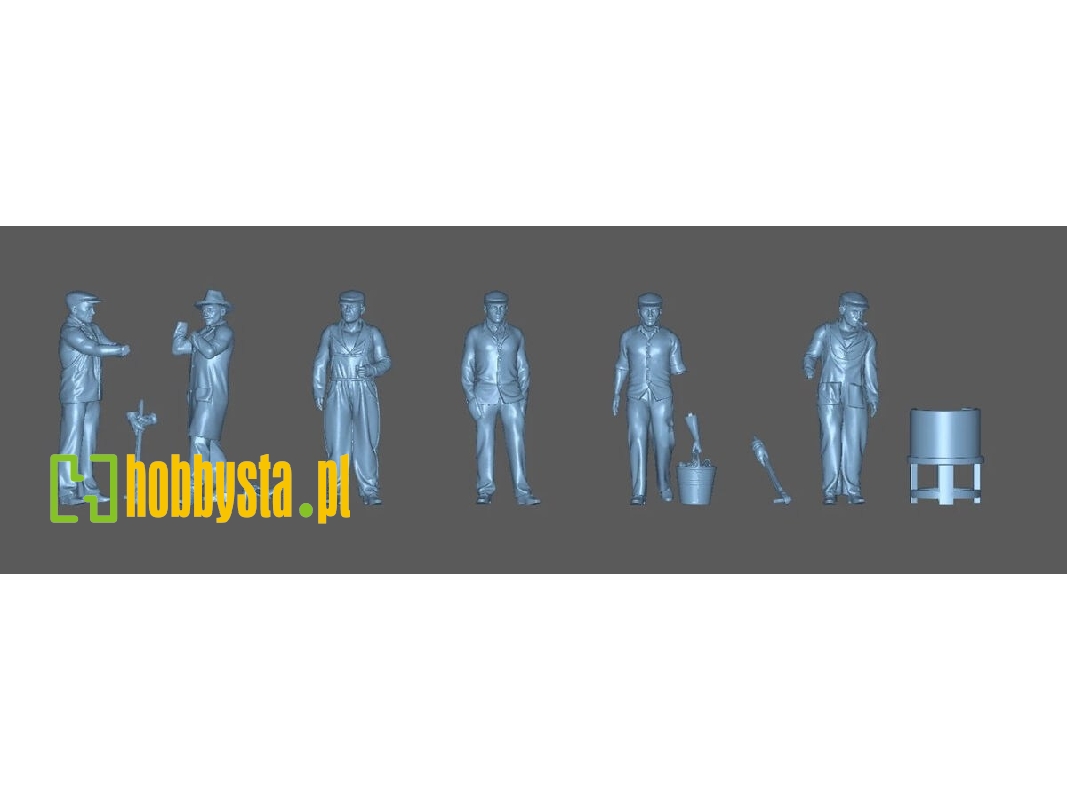 Shipyard Workers No.2 (6 Figures / 3d-printed) - image 1