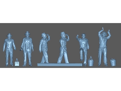 Shipyard Workers No.3 (6 Figures / 3d-printed) - image 1