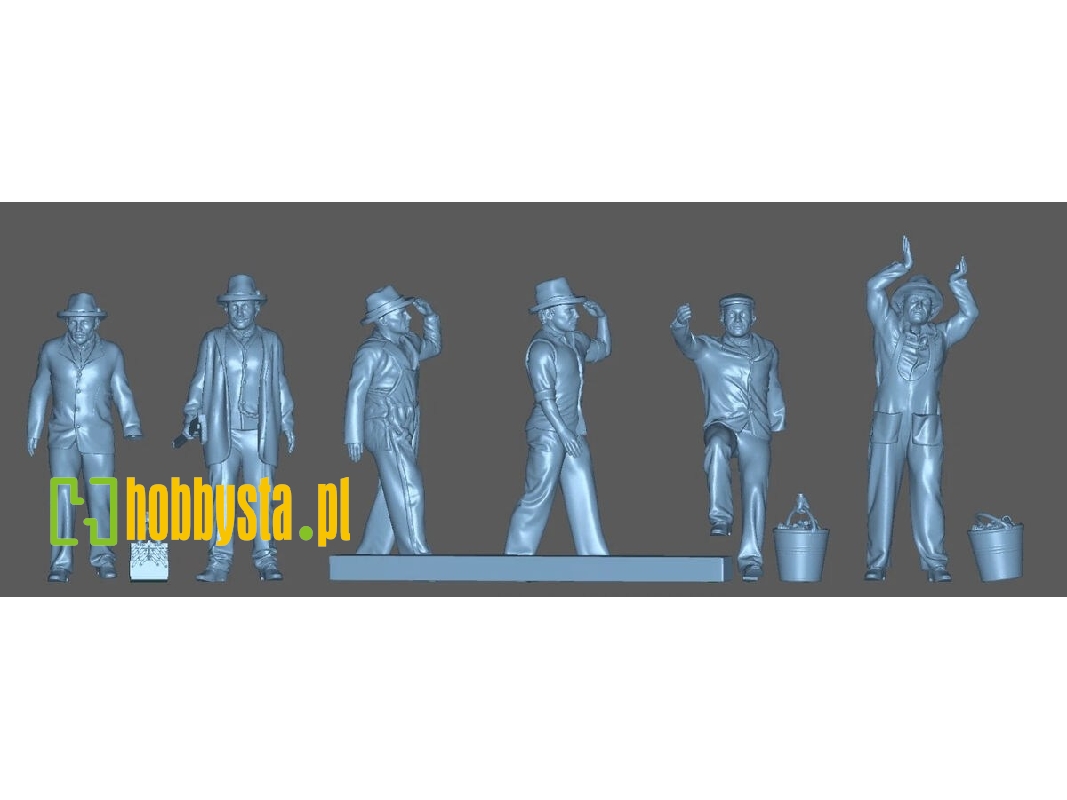 Shipyard Workers No.3 (6 Figures / 3d-printed) - image 1