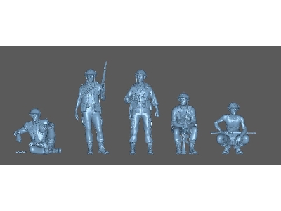 Us Infantry Soldiers - Vietnam War (5 Figures / 3d-printed) - image 1